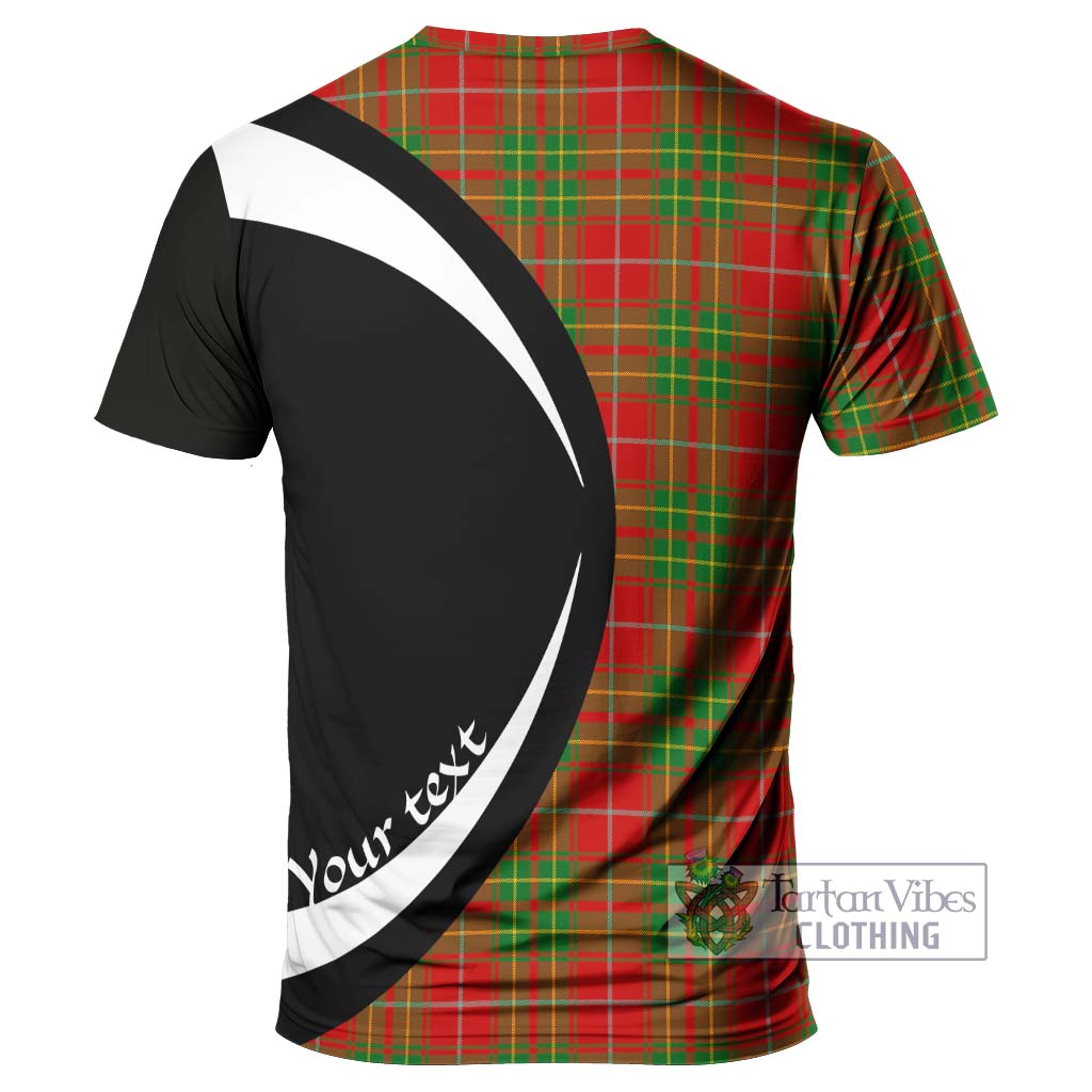 Tartan Vibes Clothing Burnett Ancient Tartan T-Shirt with Family Crest Circle Style