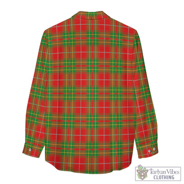 Burnett Ancient Tartan Womens Casual Shirt with Family Crest