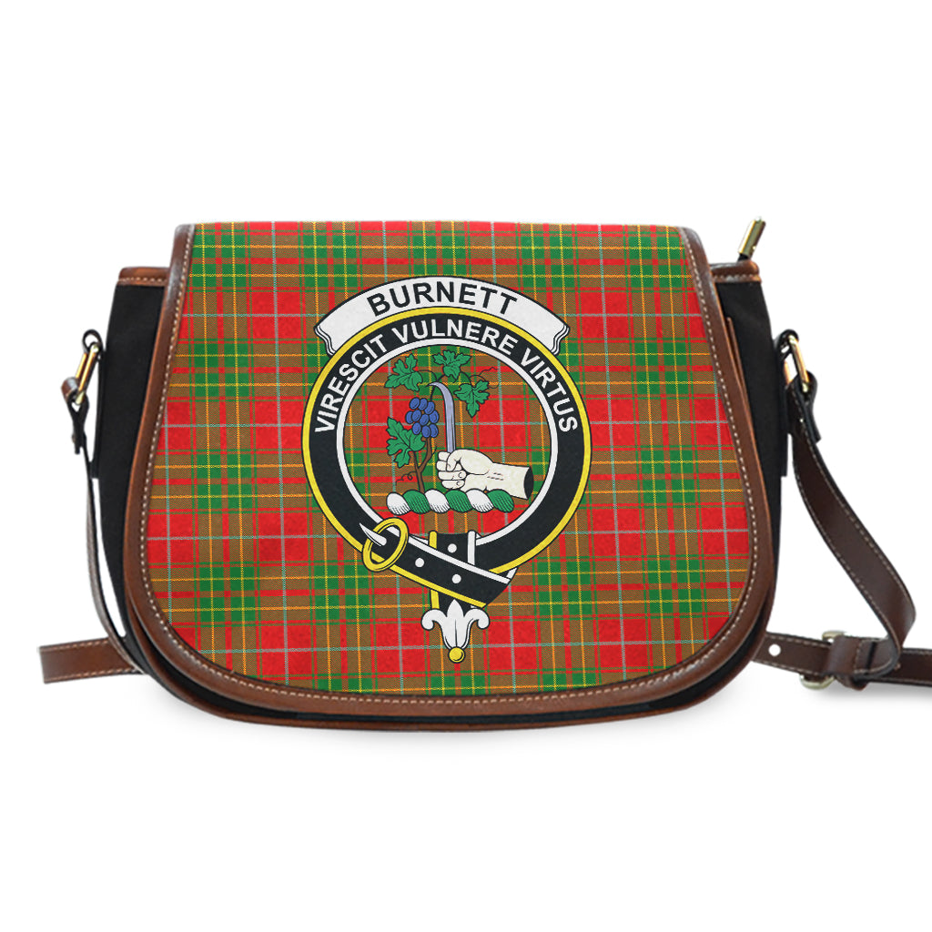 Burnett Tartan Saddle Bag with Family Crest - Tartan Vibes Clothing