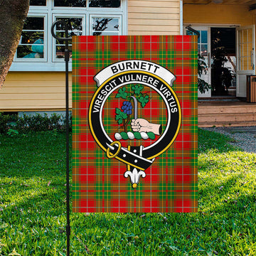 Burnett Tartan Flag with Family Crest