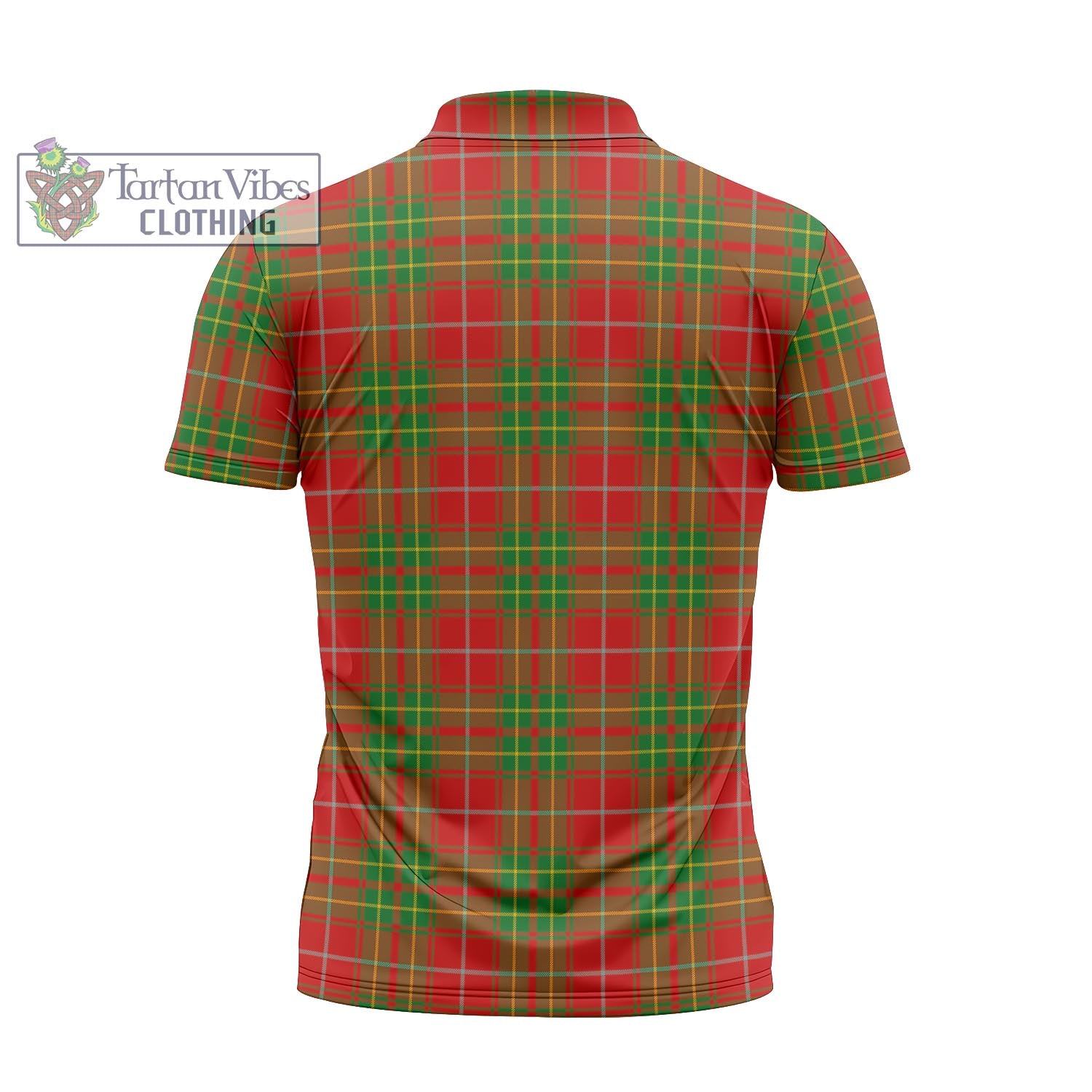 Tartan Vibes Clothing Burnett Ancient Tartan Zipper Polo Shirt with Family Crest