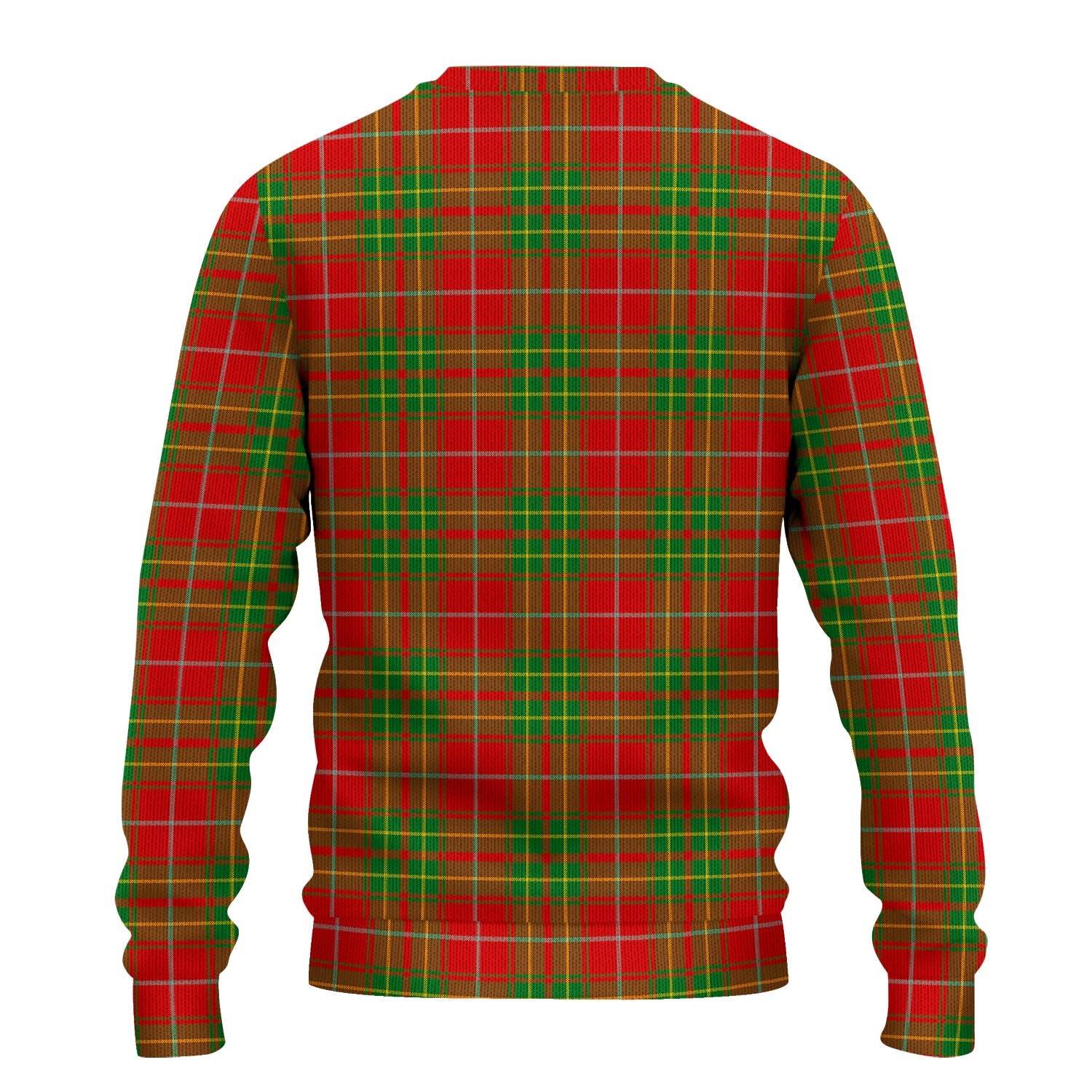 Burnett Ancient Tartan Knitted Sweater with Family Crest - Tartanvibesclothing