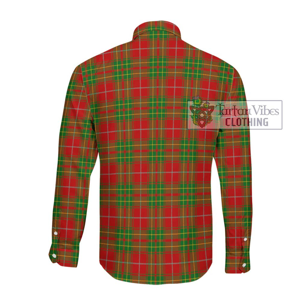 Burnett Tartan Long Sleeve Button Shirt with Family Crest DNA In Me Style - Tartanvibesclothing Shop