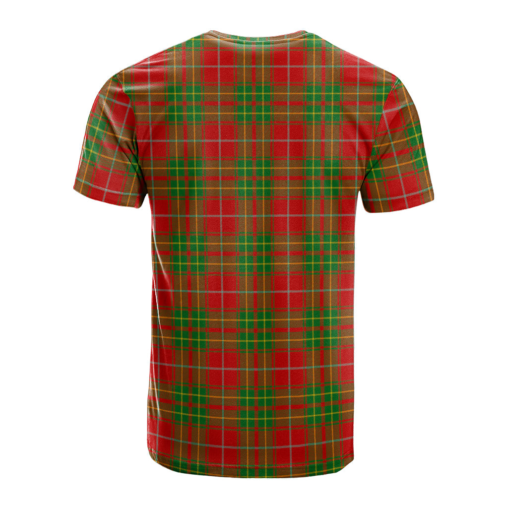 Burnett Tartan T-Shirt with Family Crest - Tartan Vibes Clothing