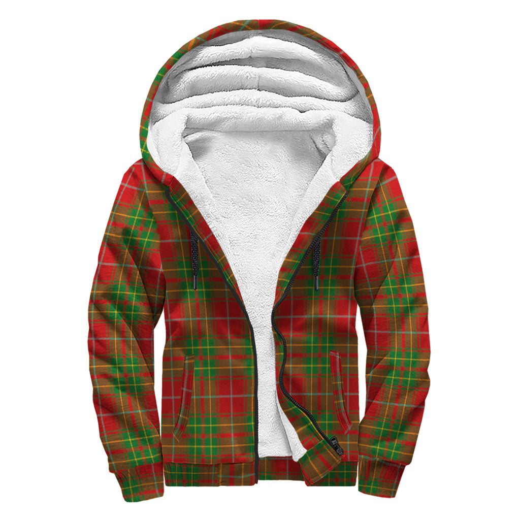 Burnett Ancient Tartan Sherpa Hoodie with Family Crest