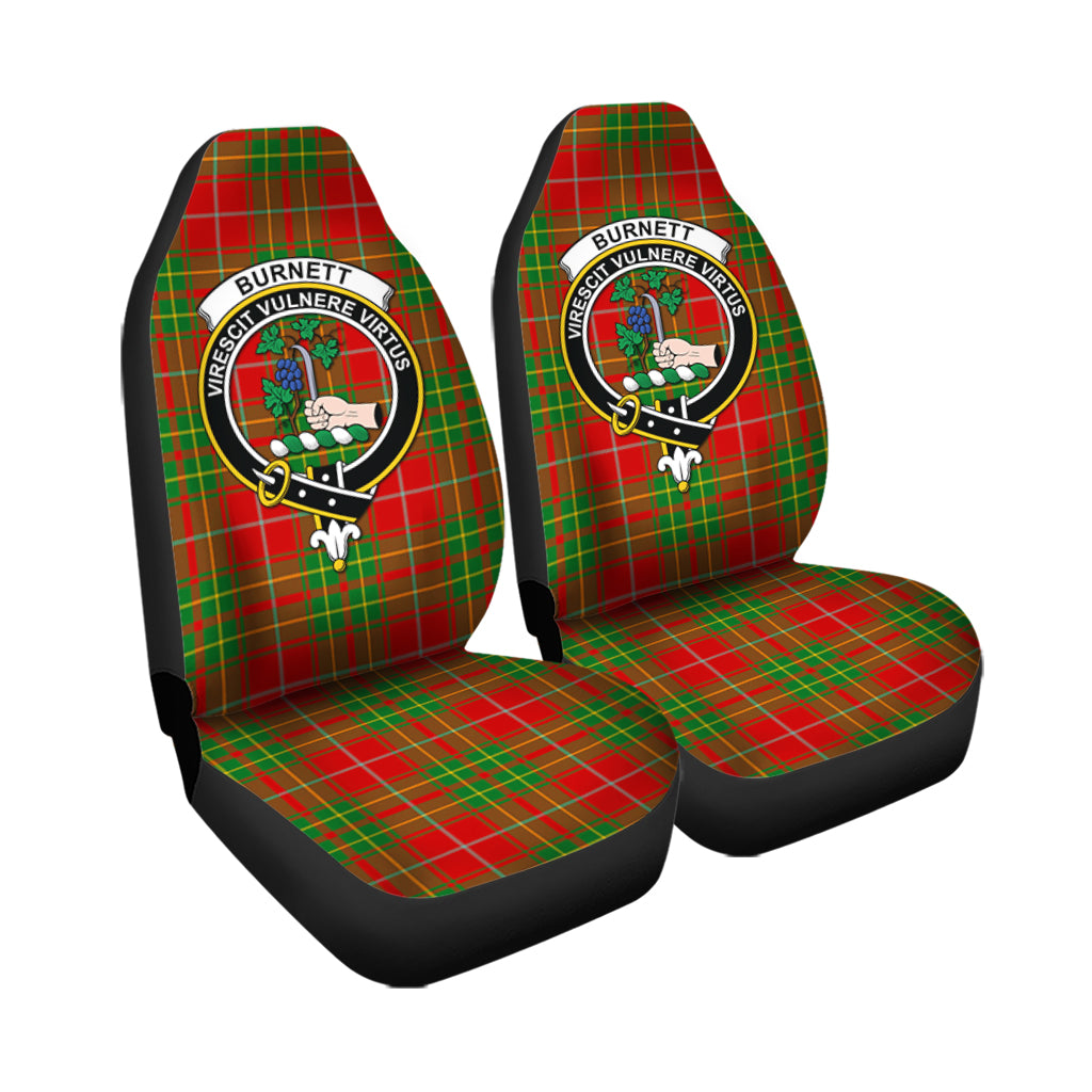 Burnett Ancient Tartan Car Seat Cover with Family Crest - Tartanvibesclothing