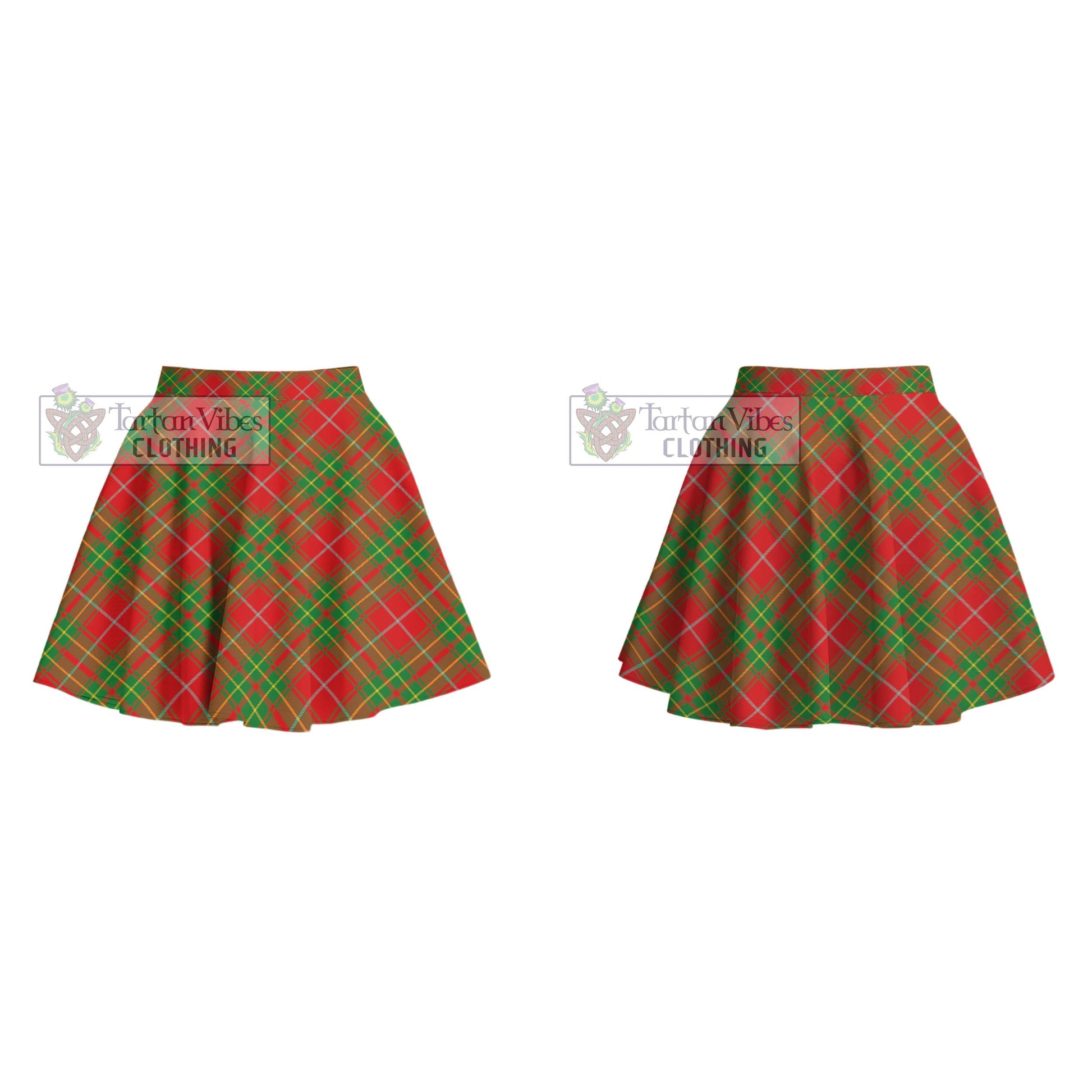 Tartan Vibes Clothing Burnett Ancient Tartan Women's Plated Mini Skirt