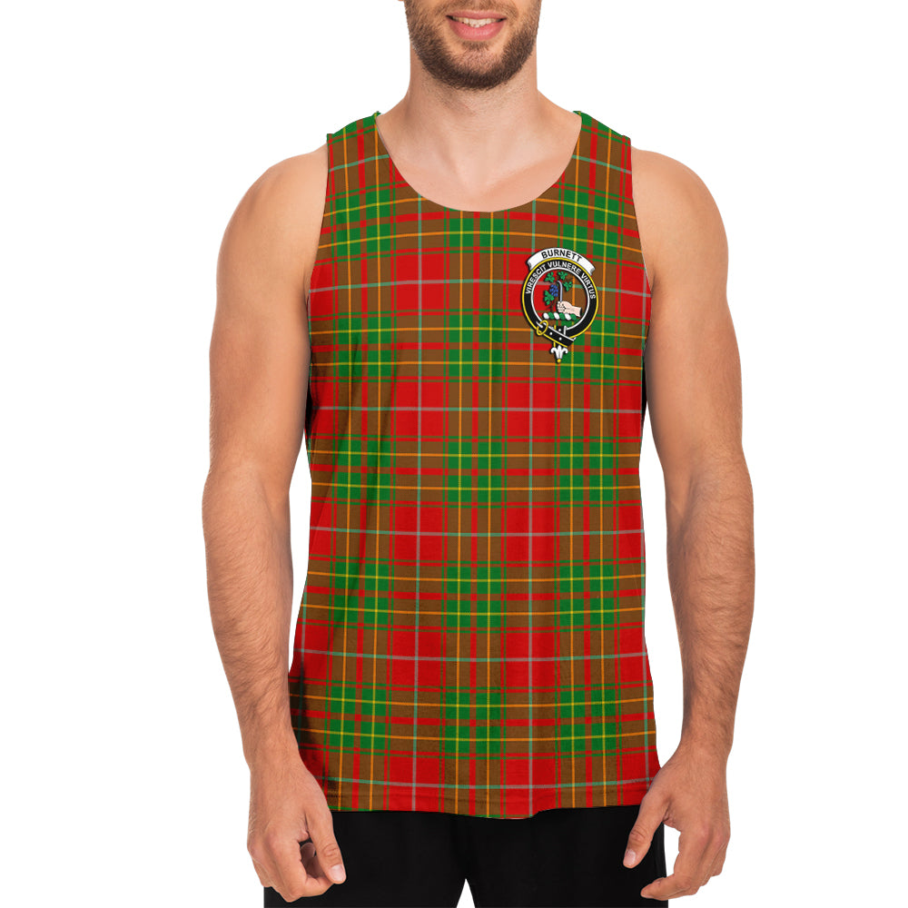 Burnett Ancient Tartan Mens Tank Top with Family Crest