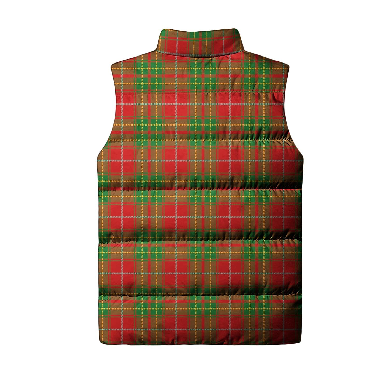 Burnett Ancient Tartan Sleeveless Puffer Jacket with Family Crest - Tartanvibesclothing