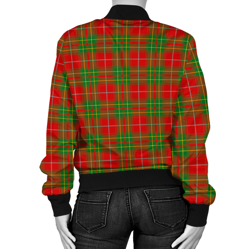 Burnett Ancient Tartan Bomber Jacket with Family Crest