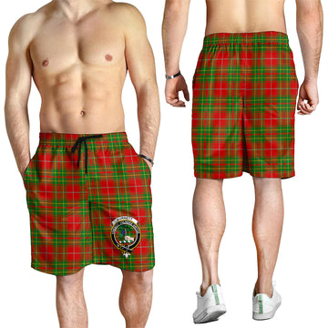 Burnett Tartan Mens Shorts with Family Crest