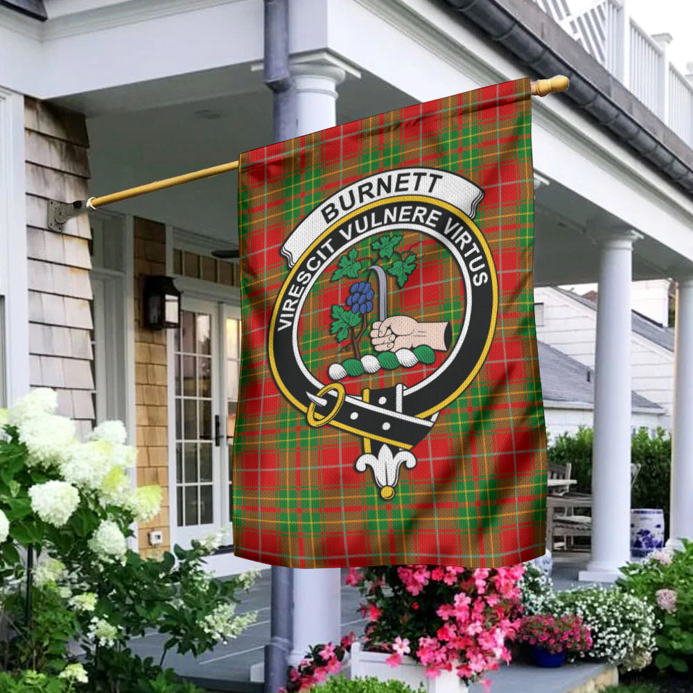 Burnett Tartan Flag with Family Crest - Tartan Vibes Clothing