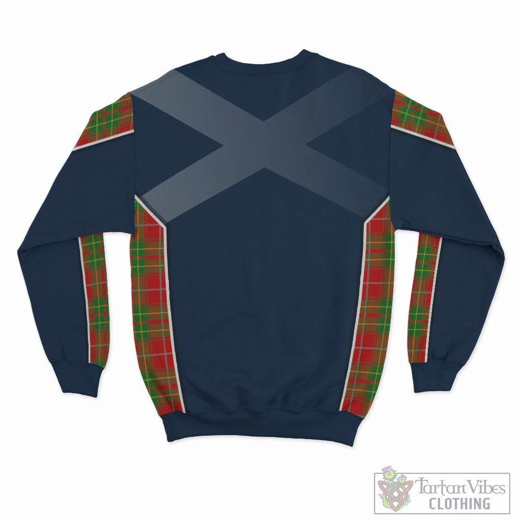 Tartan Vibes Clothing Burnett Ancient Tartan Sweater with Family Crest and Lion Rampant Vibes Sport Style