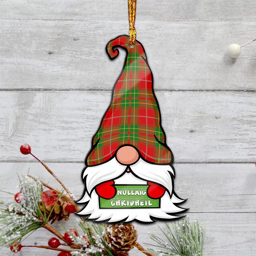 Burnett Ancient Gnome Christmas Ornament with His Tartan Christmas Hat - Tartanvibesclothing