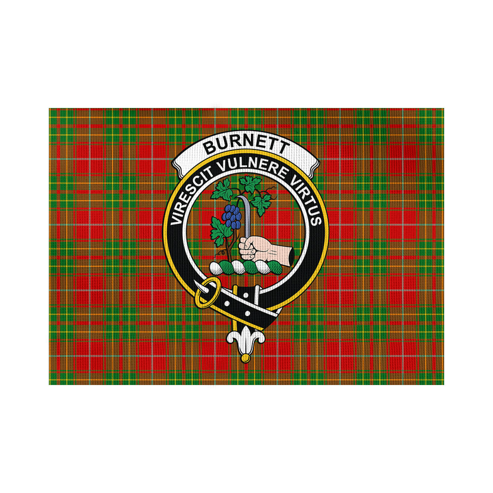 Burnett Tartan Flag with Family Crest - Tartan Vibes Clothing