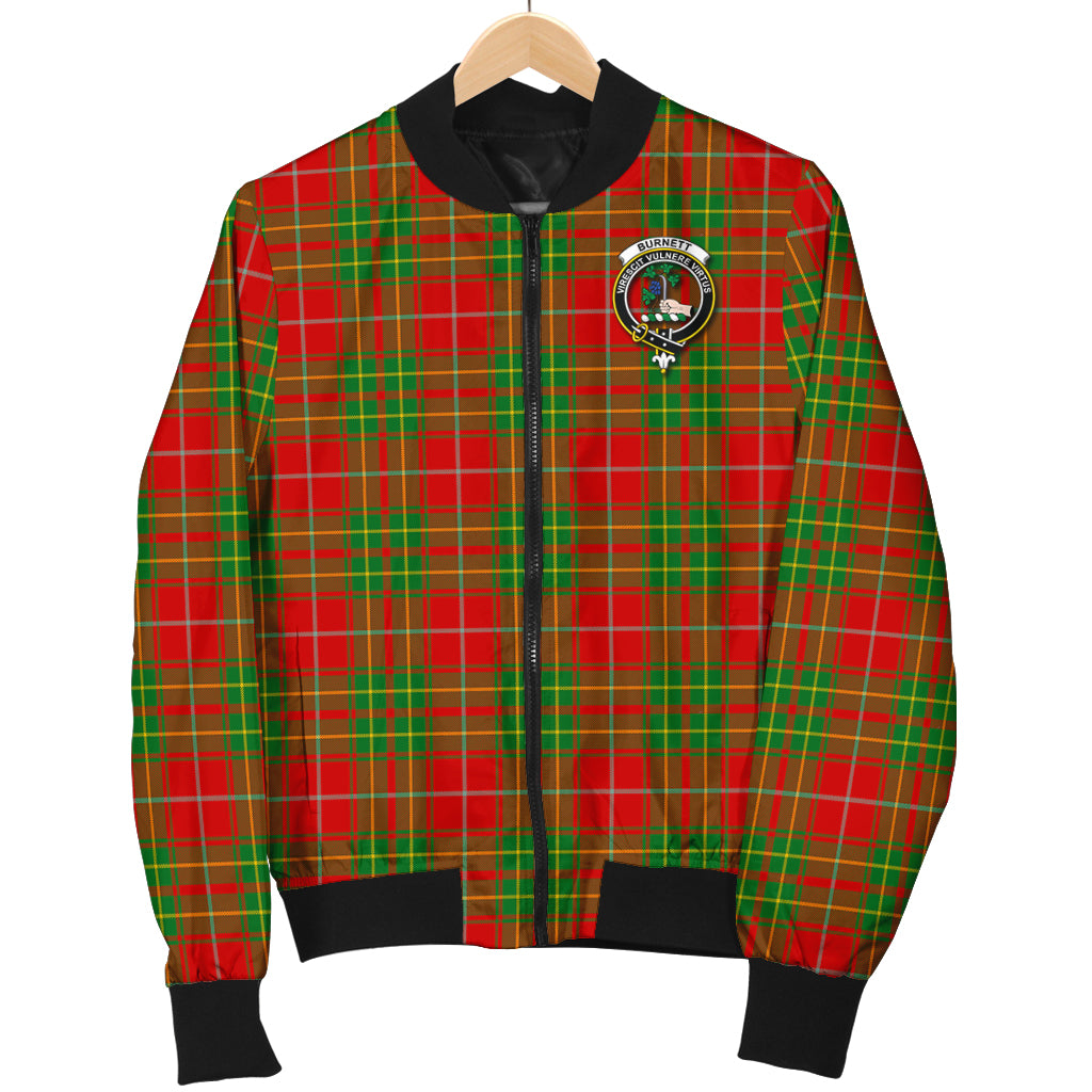 Burnett Ancient Tartan Bomber Jacket with Family Crest