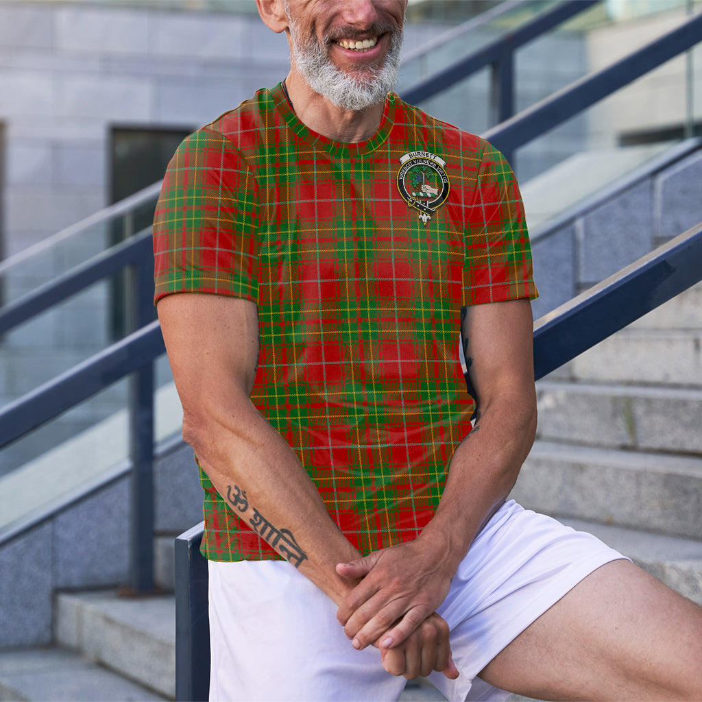 Burnett Tartan T-Shirt with Family Crest - Tartan Vibes Clothing