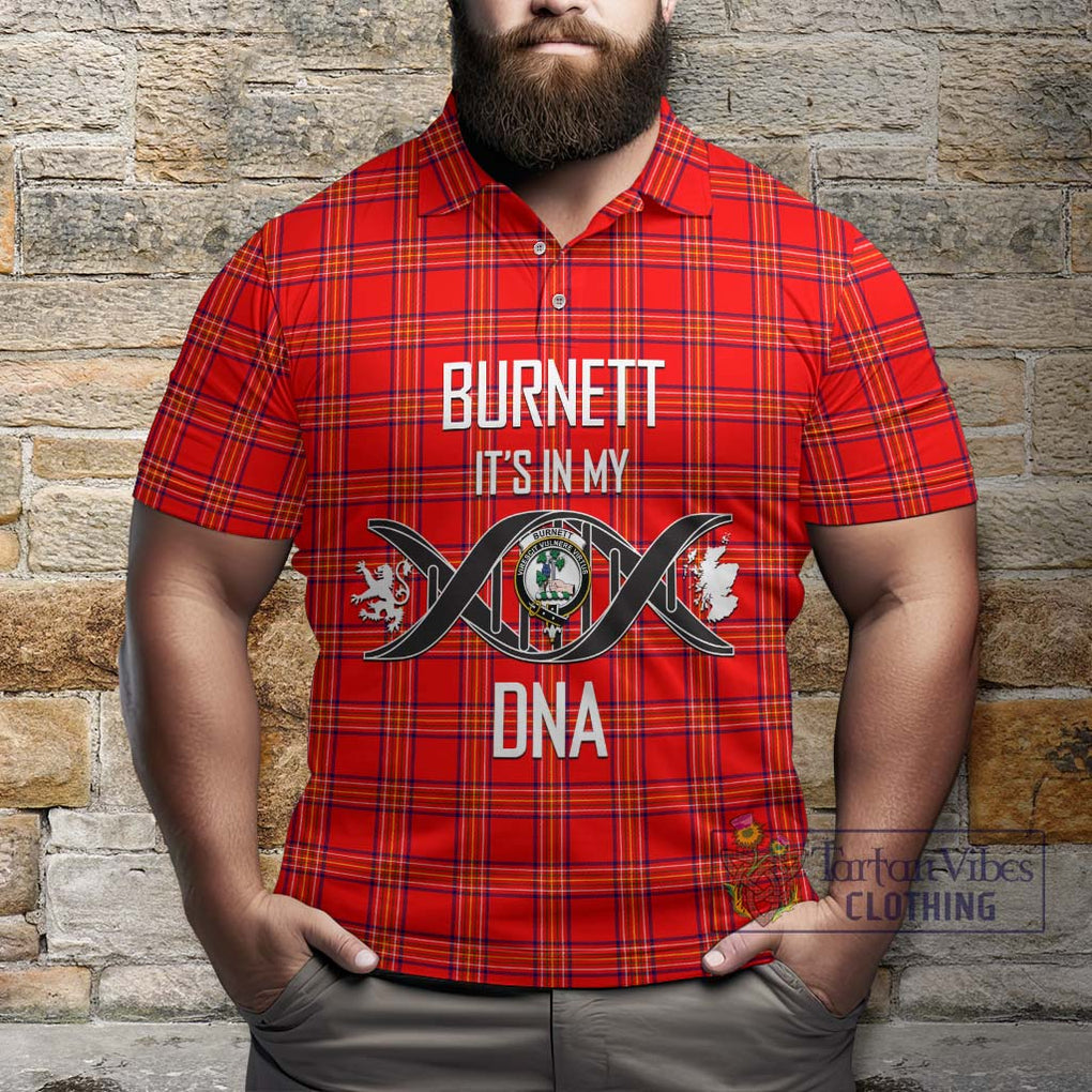 Burnett Modern Tartan Polo Shirt with Family Crest DNA In Me Style Kid - Tartanvibesclothing Shop