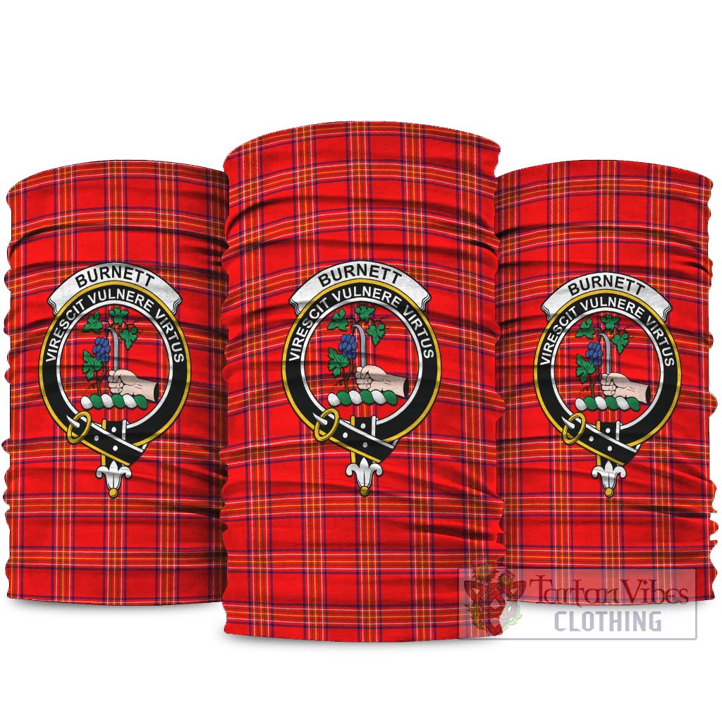 Burnett Modern Tartan Neck Gaiters, Tartan Bandanas, Tartan Head Band with Family Crest