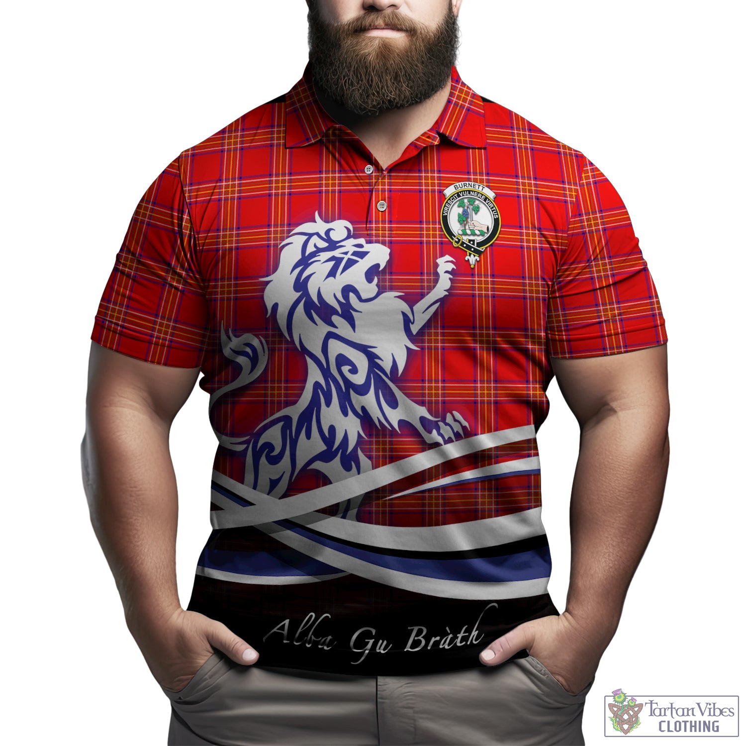 burnett-modern-tartan-polo-shirt-with-alba-gu-brath-regal-lion-emblem