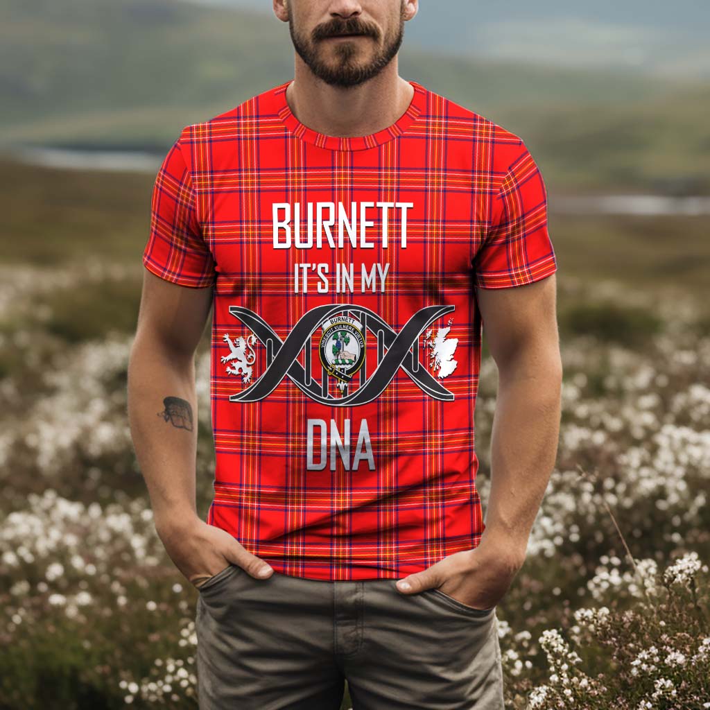 Tartan Vibes Clothing Burnett Modern Tartan T-Shirt with Family Crest DNA In Me Style