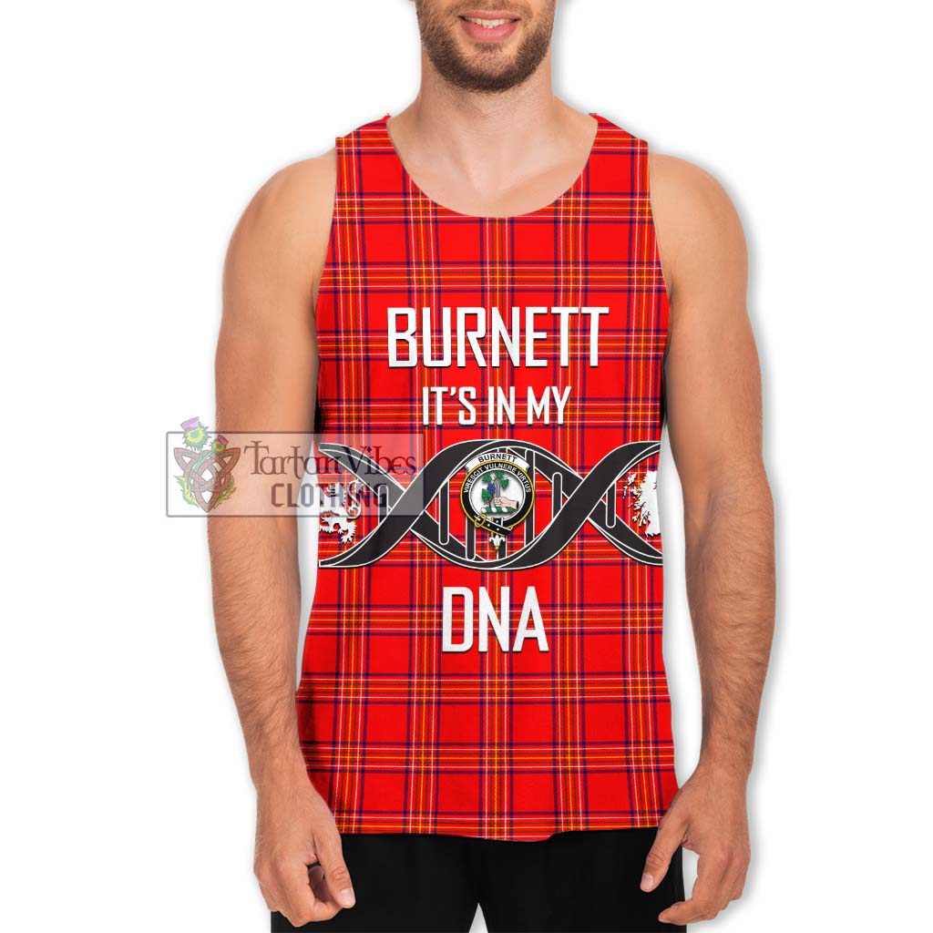 Tartan Vibes Clothing Burnett Modern Tartan Men's Tank Top with Family Crest DNA In Me Style