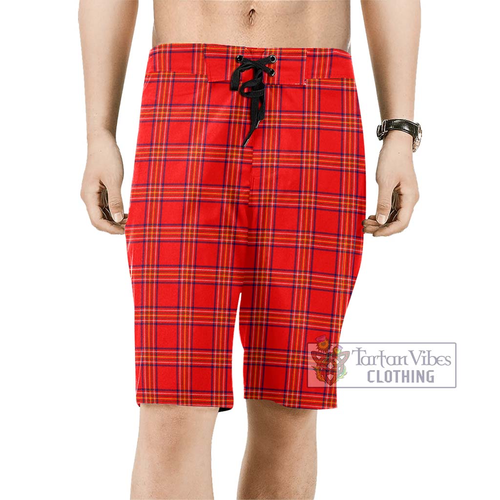 Burnett Modern Tartan Men's Board Shorts Men - Tartan Vibes Clothing