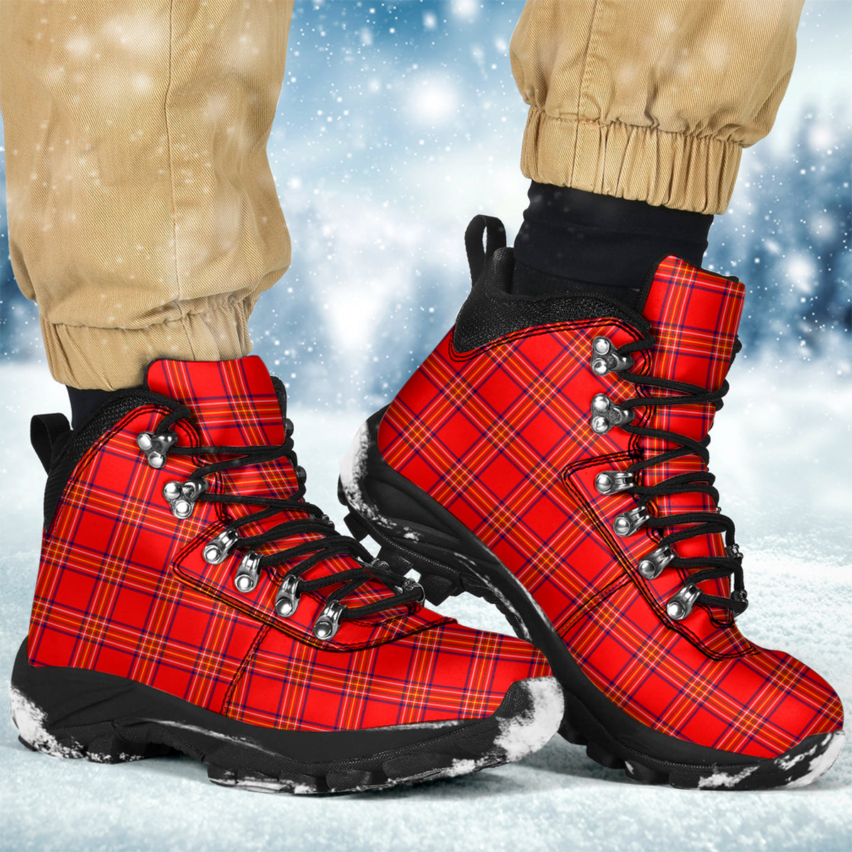 Burnett Modern Tartan Alpine Boots - Tartanvibesclothing