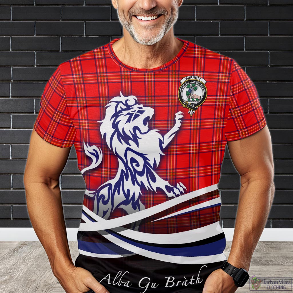 burnett-modern-tartan-t-shirt-with-alba-gu-brath-regal-lion-emblem