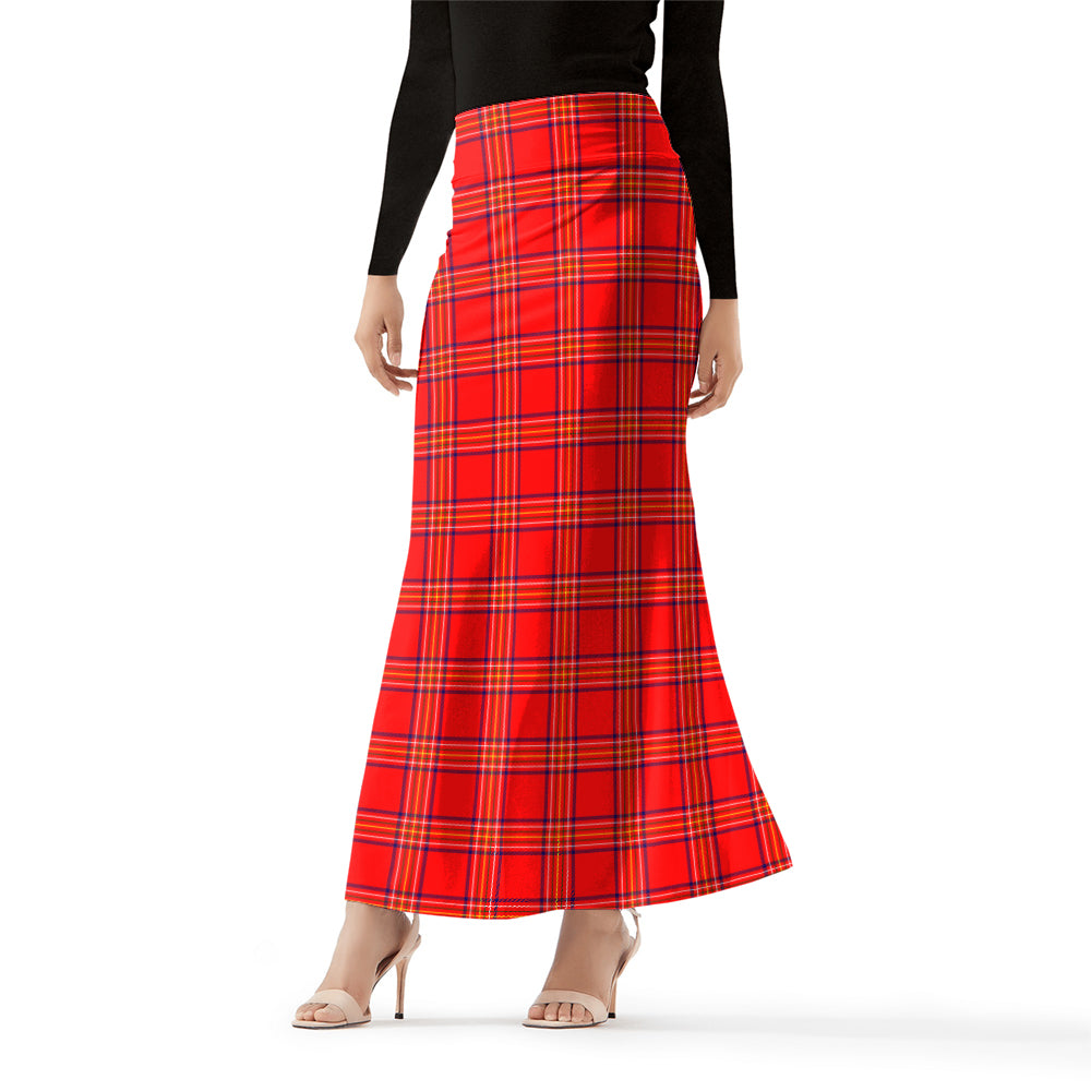 Burnett Modern Tartan Womens Full Length Skirt Female