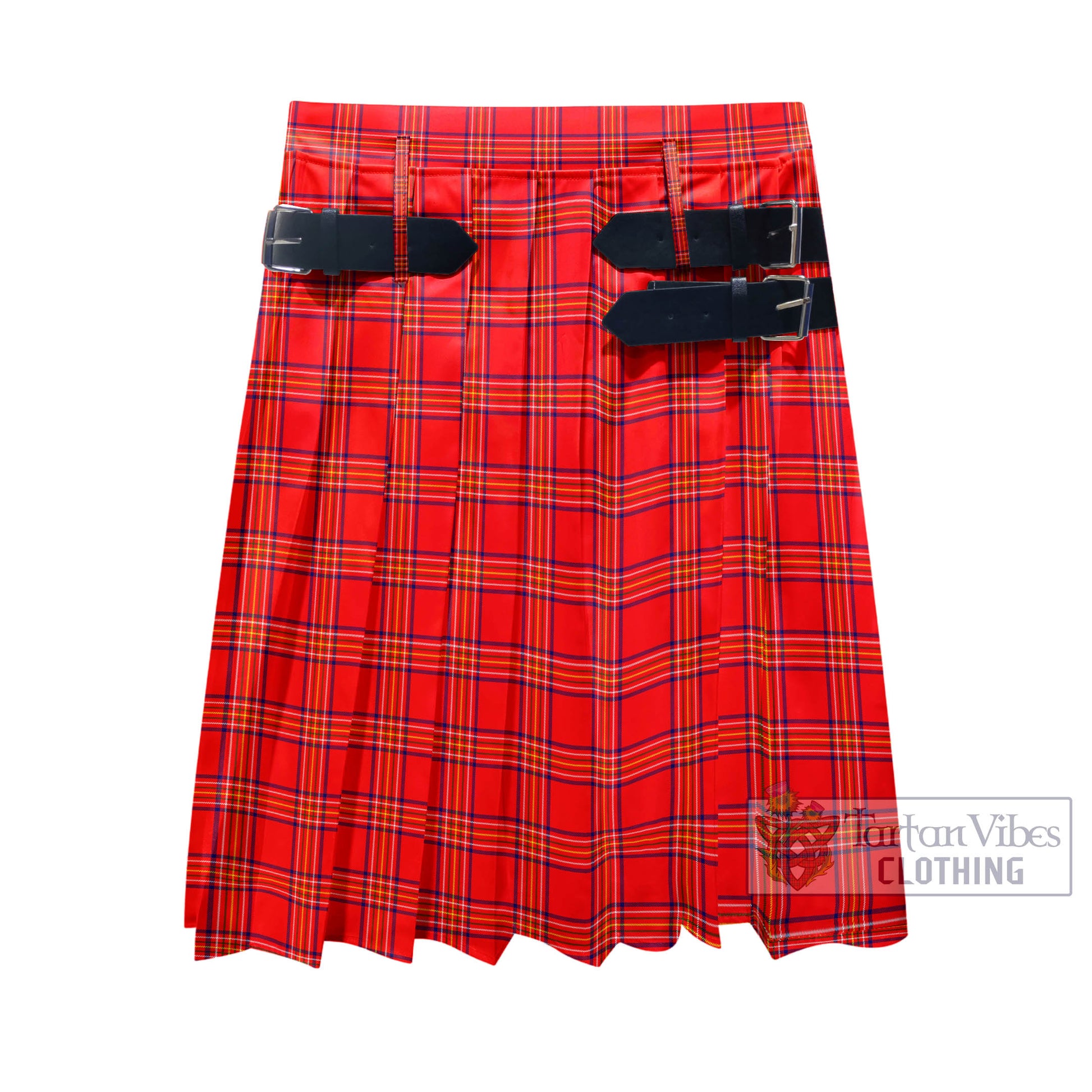 Tartan Vibes Clothing Burnett Modern Tartan Men's Pleated Skirt - Fashion Casual Retro Scottish Style