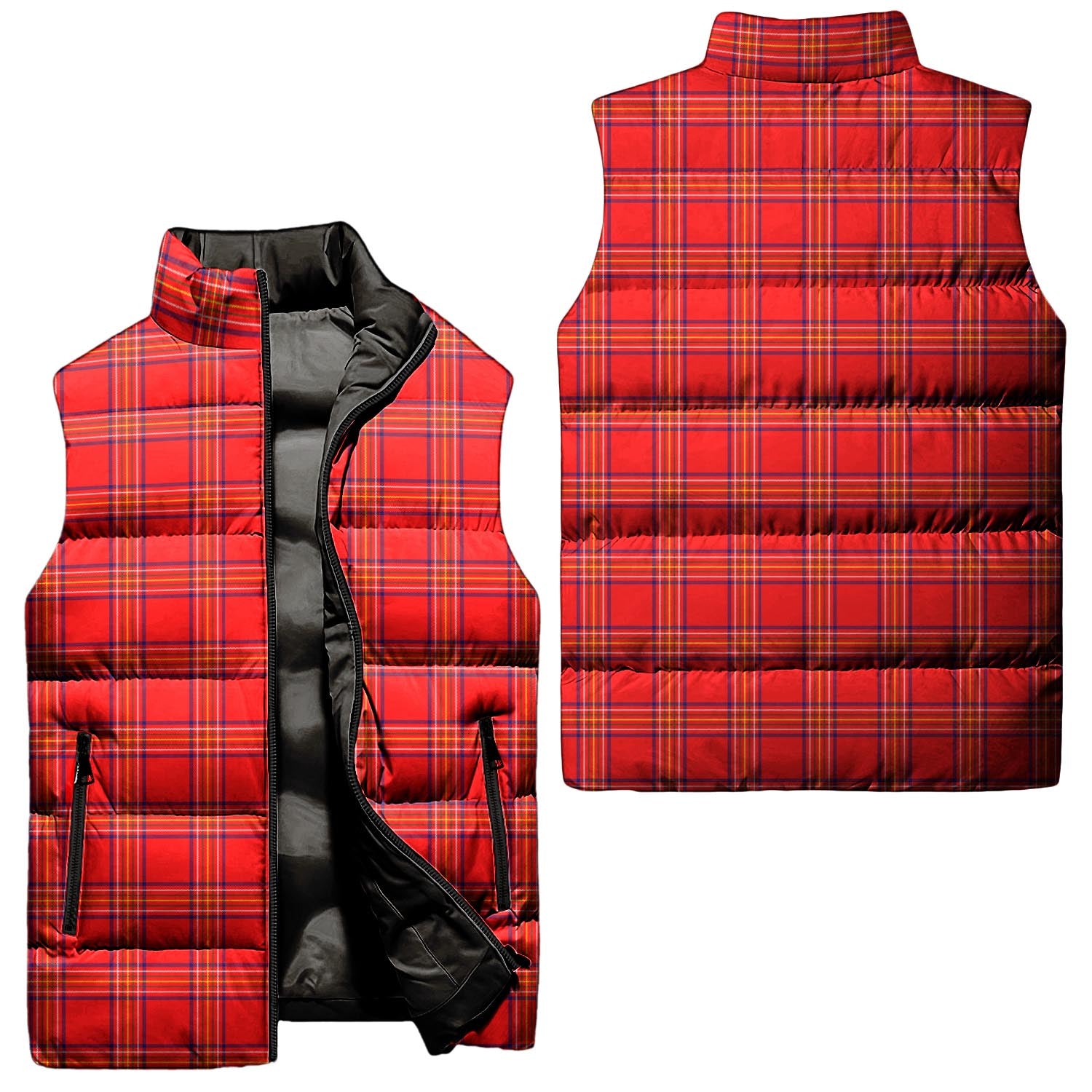 Burnett Modern Tartan Sleeveless Puffer Jacket Unisex - Tartanvibesclothing