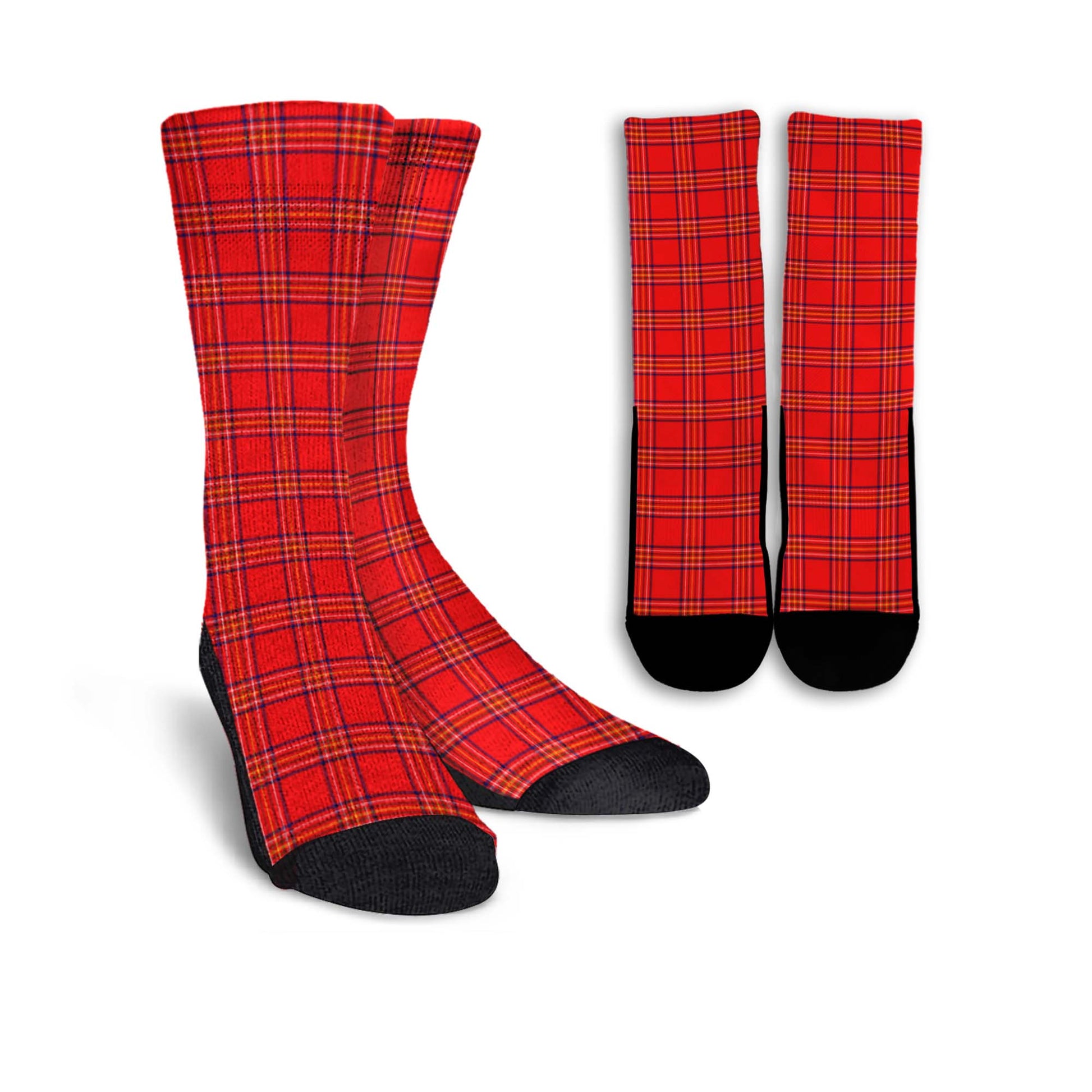 Burnett Modern Tartan Crew Socks - Tartanvibesclothing