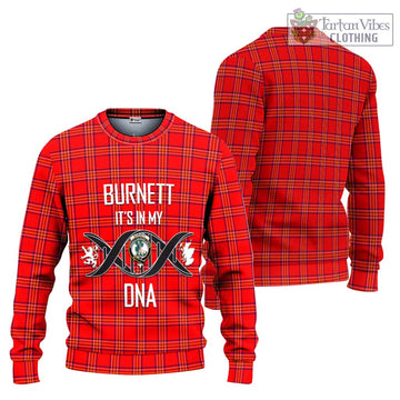 Burnett Modern Tartan Knitted Sweater with Family Crest DNA In Me Style