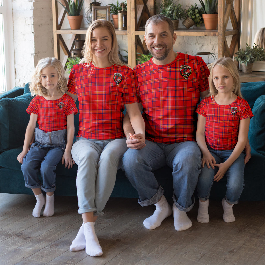 Burnett Modern Tartan T-Shirt with Family Crest Kid's Shirt - Tartan Vibes Clothing