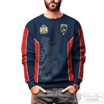 Burnett Modern Tartan Sweater with Family Crest and Lion Rampant Vibes Sport Style
