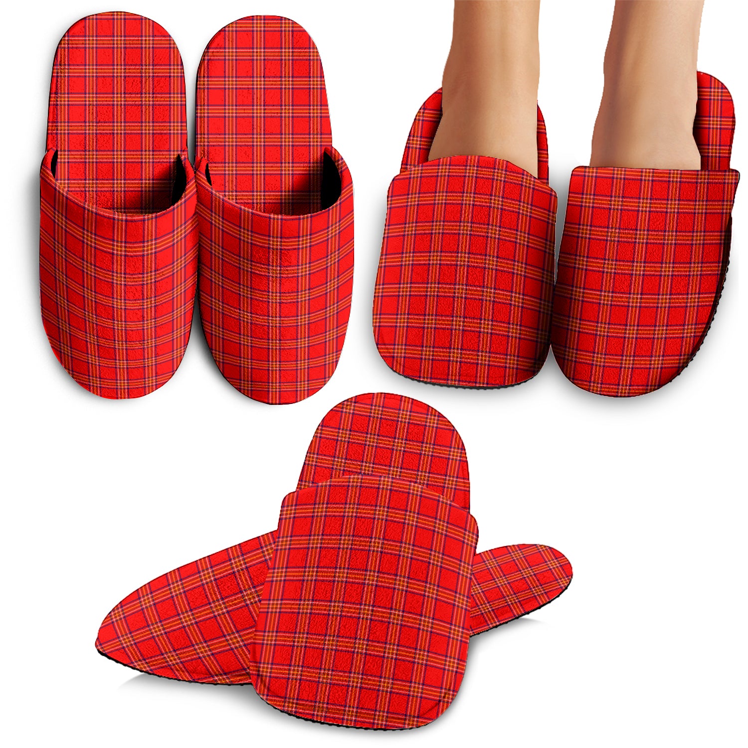 Burnett Modern Tartan Home Slippers - Tartanvibesclothing