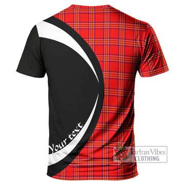 Burnett Modern Tartan T-Shirt with Family Crest Circle Style