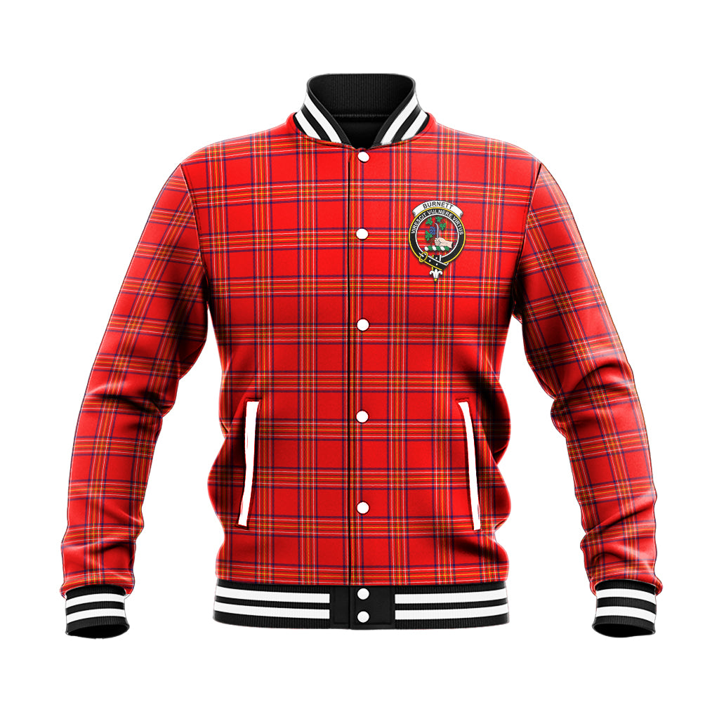 Burnett Modern Tartan Baseball Jacket with Family Crest