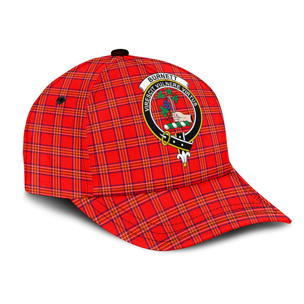 Burnett Modern Tartan Classic Cap with Family Crest - Tartan Vibes Clothing