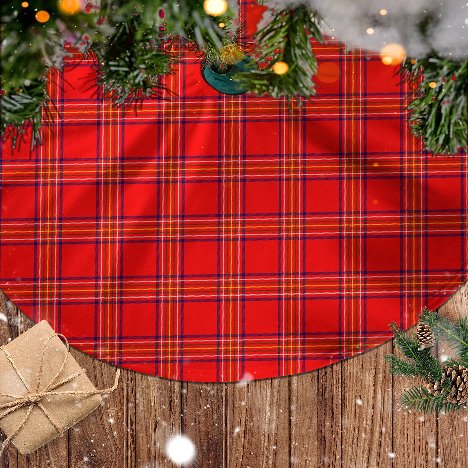 Burnett Modern Tartan Christmas Tree Skirt - Tartanvibesclothing
