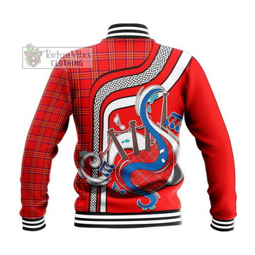 Burnett Modern Tartan Baseball Jacket with Epic Bagpipe Style