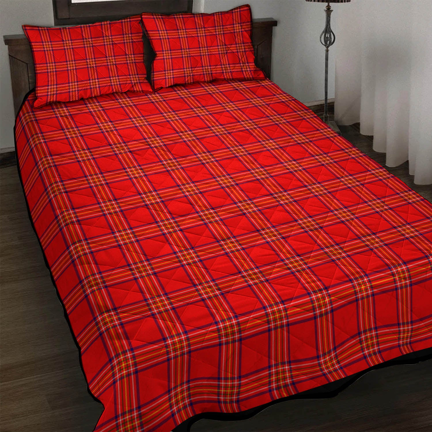 Burnett Modern Tartan Quilt Bed Set - Tartanvibesclothing