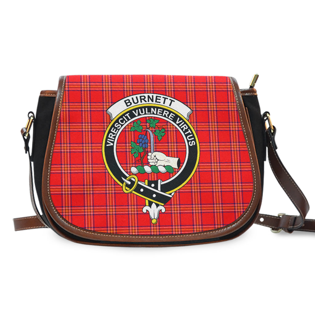 Burnett Modern Tartan Saddle Bag with Family Crest - Tartan Vibes Clothing