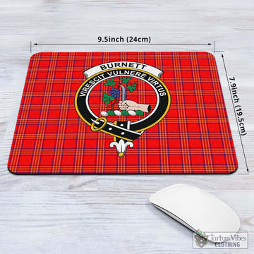 Burnett Modern Tartan Mouse Pad with Family Crest