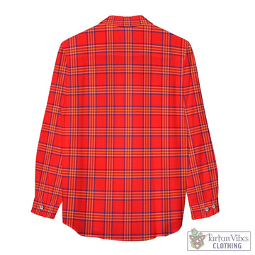 Burnett Modern Tartan Women's Casual Shirt with Family Crest