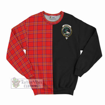 Burnett Modern Tartan Sweatshirt with Family Crest and Half Of Me Style