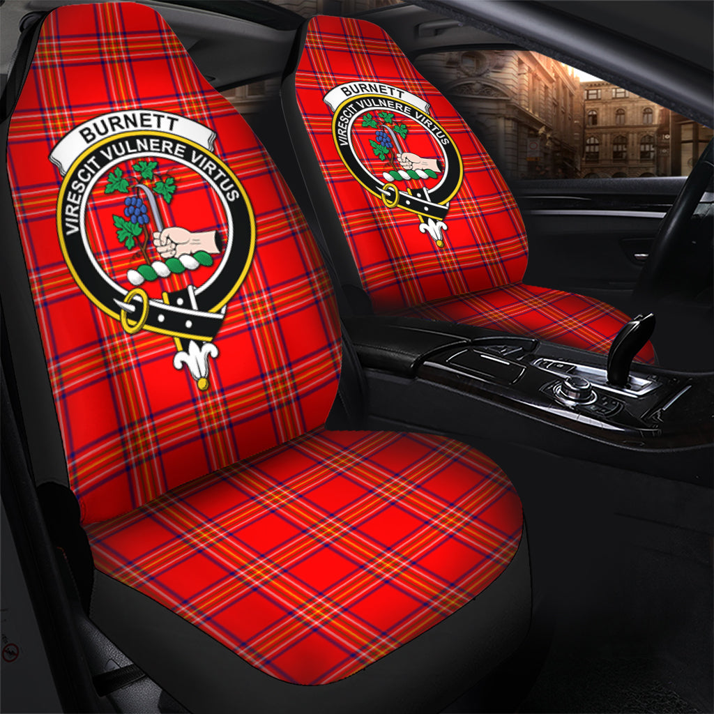 Burnett Modern Tartan Car Seat Cover with Family Crest - Tartanvibesclothing