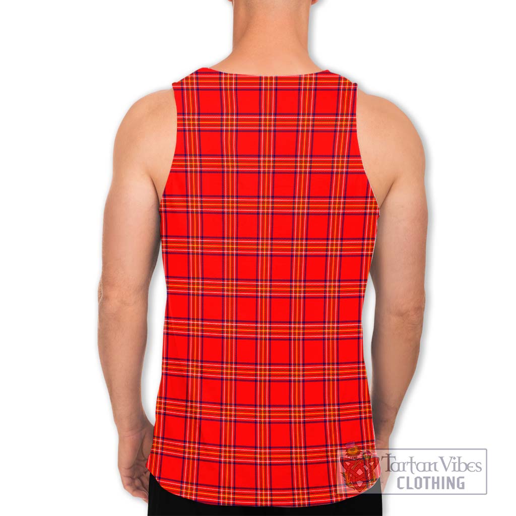 Tartan Vibes Clothing Burnett Modern Tartan Men's Tank Top with Family Crest DNA In Me Style