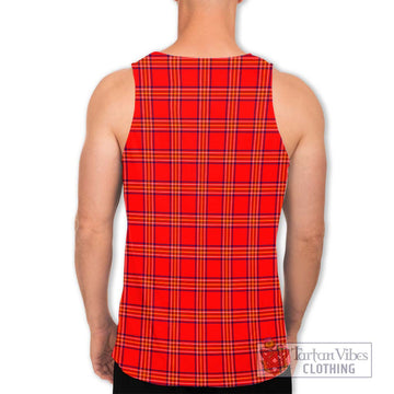 Burnett Modern Tartan Men's Tank Top with Family Crest DNA In Me Style